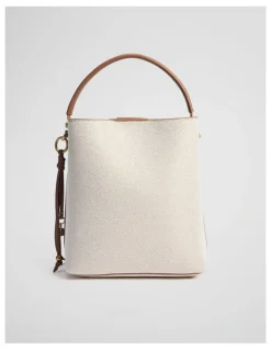 Country Road Spliced Bucket Bag in Natural