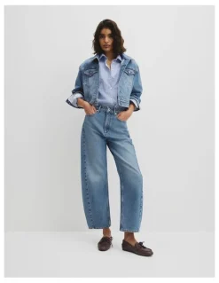 Country Road Stripe Poplin Shirt in Blue Stripe