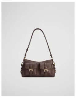 Country Road Stud Detail Shoulder Bag in Mocha