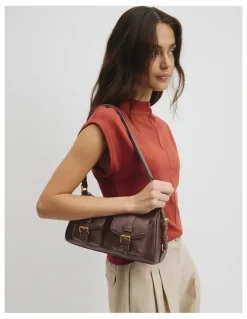 Country Road Stud Detail Shoulder Bag in Mocha