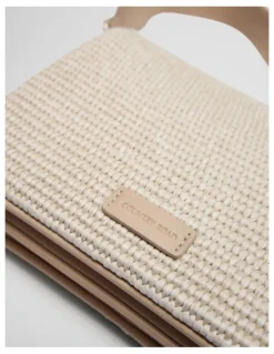 Country Road Woven Tri Crossbody Bag in Latte