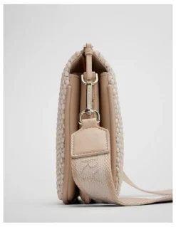 Country Road Woven Tri Crossbody Bag in Latte