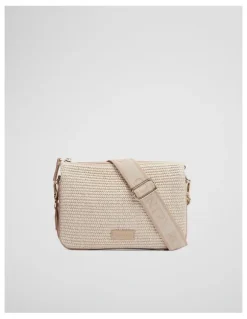 Country Road Woven Tri Crossbody Bag in Latte