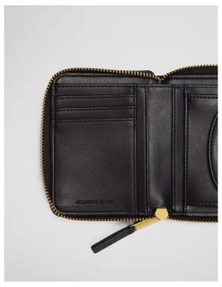 Country Road Zip Around Wallet in Black