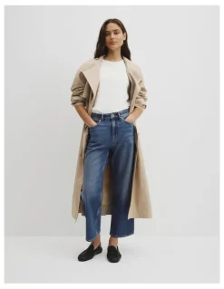 Country Road Classic High Rise Wide Leg Jean in Washed Indigo