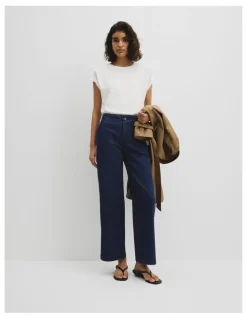 Country Road Refined High Rise Wide Leg Jean in Ink Wash