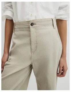 Country Road Refined High Rise Wide Leg Jean in Sage Green