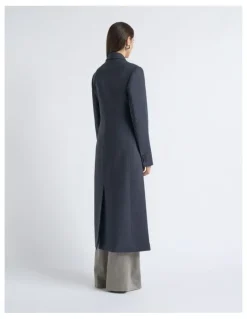 Cue Check Single Breasted Coat
