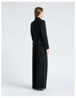 Cue Crepe Cropped Blazer
