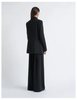 Cue Crepe Pleat Wide Leg Pant
