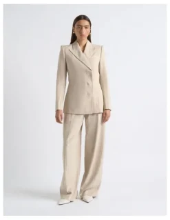 Cue Double Breasted Concealed Blazer