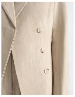Cue Double Breasted Concealed Blazer