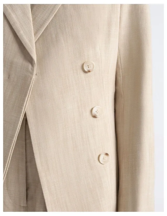 Cue Double Breasted Concealed Blazer