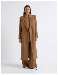 Cue Flecked Double Breasted Coat