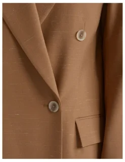 Cue Flecked Double Breasted Coat