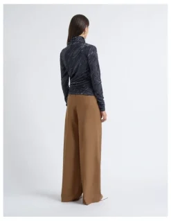 Cue Flocked Long Sleeve Top