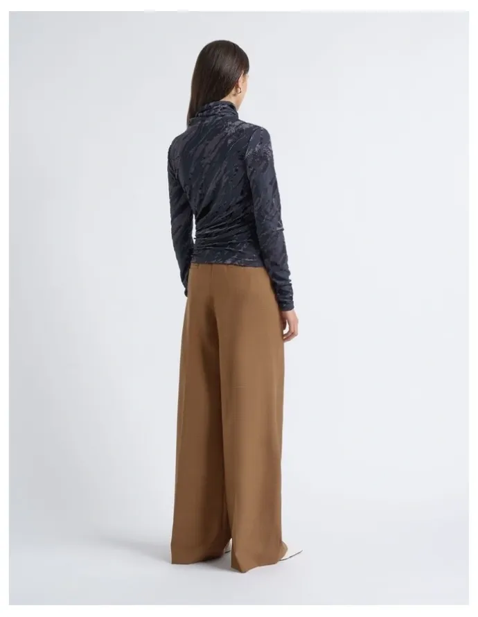 Cue Flocked Long Sleeve Top