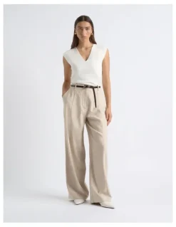 Cue High Waisted Barrel Leg Pant