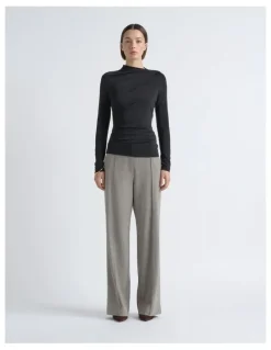 Cue Mesh Gathered Top