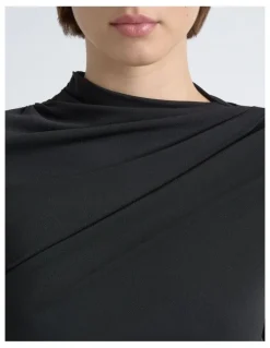 Cue Mesh Gathered Top