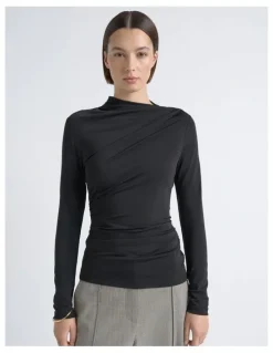 Cue Mesh Gathered Top