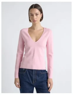 Cue Milano Long Sleeve V Neck Knit
