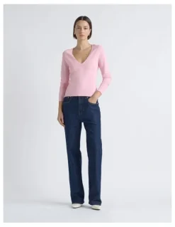 Cue Milano Long Sleeve V Neck Knit
