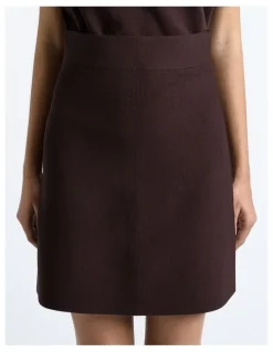 Cue Milano Mini Skirt in Brown