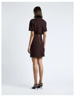 Cue Milano Mini Skirt in Brown