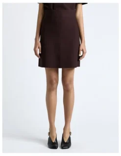 Cue Milano Mini Skirt in Brown