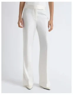 Cue Satin Waistband Straight Leg Pant