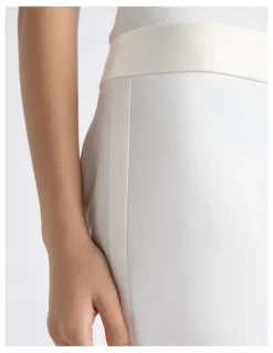 Cue Satin Waistband Straight Leg Pant