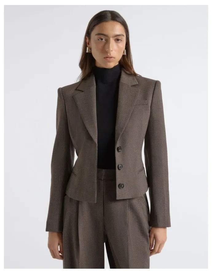 Cue Single Breasted Crop Blazer