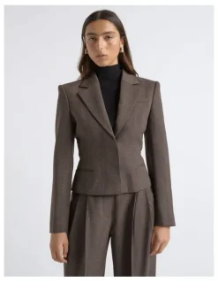Cue Single Breasted Crop Blazer