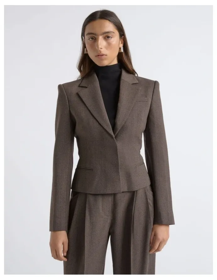 Cue Single Breasted Crop Blazer