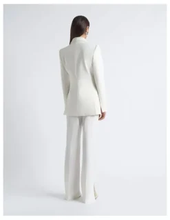 Cue Single Breasted Satin Lapel Blazer