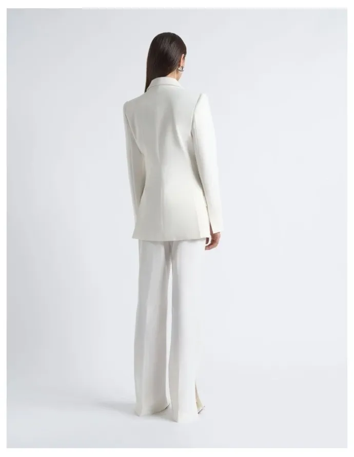 Cue Single Breasted Satin Lapel Blazer