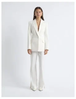 Cue Single Breasted Satin Lapel Blazer