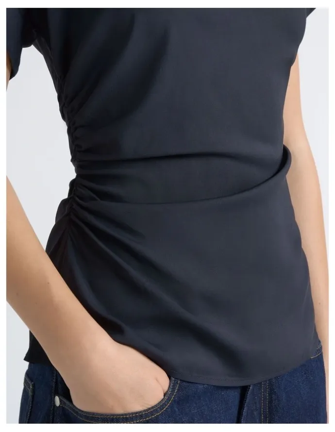 Cue Stretch Viscose Drape Neck Top