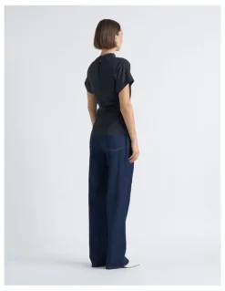 Cue Stretch Viscose Drape Neck Top