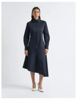 Cue Asymmetric Shirt Dress
