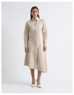 Cue Asymmetric Shirt Dress