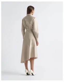 Cue Asymmetric Shirt Dress