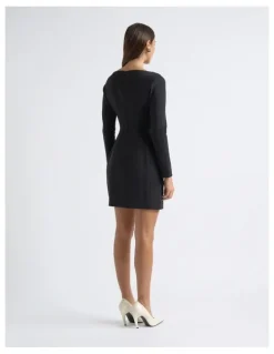Cue Boat Neck Tailored Mini Dress