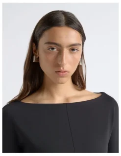 Cue Boat Neck Tailored Mini Dress