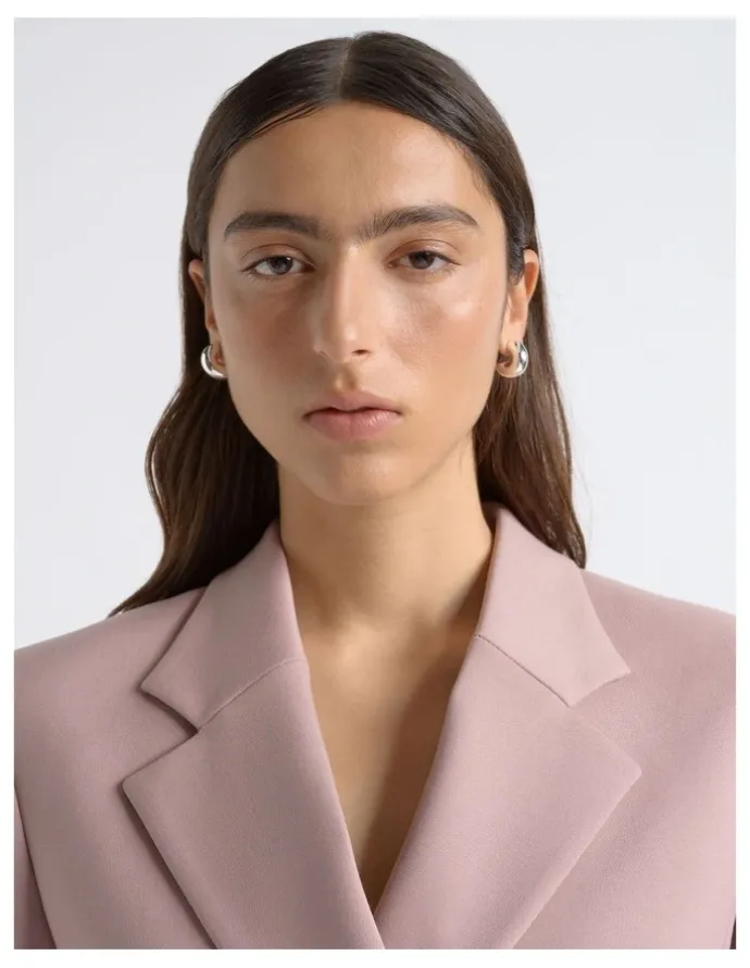 Cue Double Breasted Blazer Dress in Deep Rose