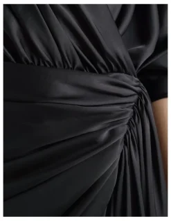 Cue Satin Drape Dress