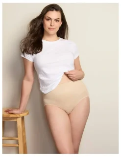 Cupid Shapewear Adjust Perfect Firm Control High Waist Shaping Brief in Warm Beige
