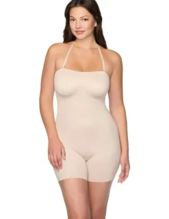 Cupid Shapewear Dress Rehearsal Convertible-to-Strapless Shapewear Bodysuit in Warm Beige