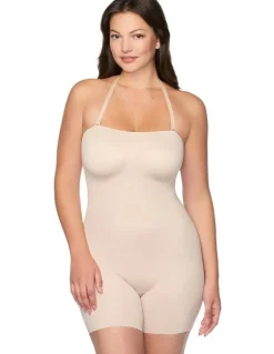 Cupid Shapewear Dress Rehearsal Convertible-to-Strapless Shapewear Bodysuit in Warm Beige